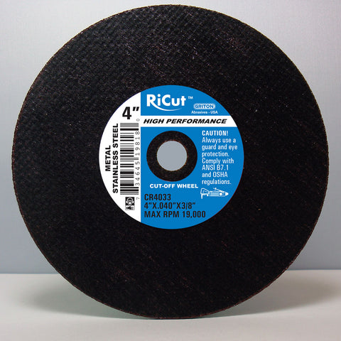 CR4033 4″x.040″x3/8″ Metal/Stainless Steel Cutting Wheels (10/pack)