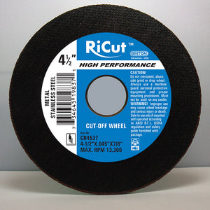 CR4537 4-1/2″x.045″x7/8″ Metal/Stainless Steel Cutting Wheels (10/pack)