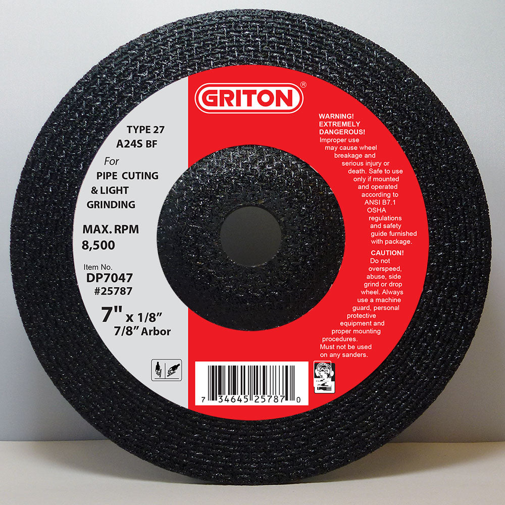 DP7047 7″x 1/8″x 7/8″ T-27 METAL Cutting & Light Grinding (10/pack)