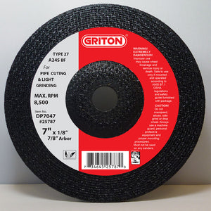 DP7047 7″x 1/8″x 7/8″ T-27 METAL Cutting & Light Grinding (10/pack)