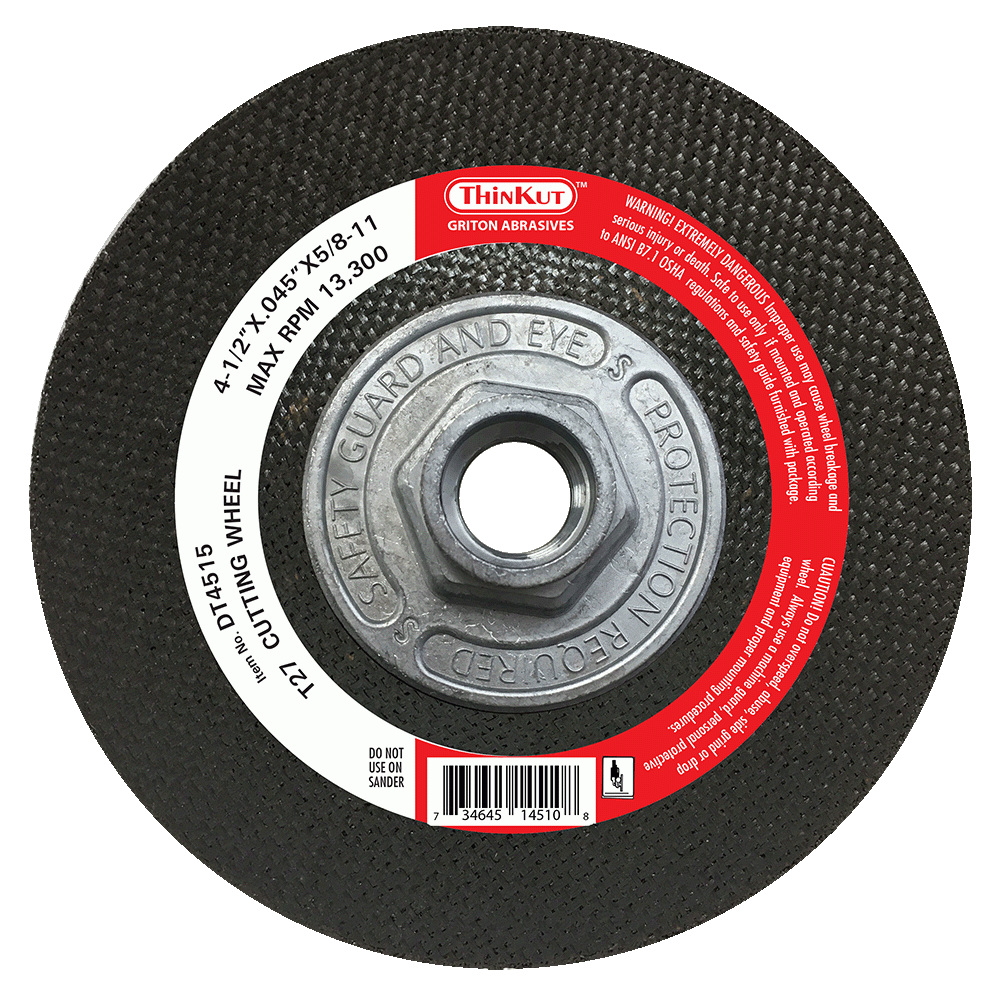 DT4515 4-1/2″x 0.045″x 5/8-11 w/Hub T-27 METAL Cutting (10pcs/pack)