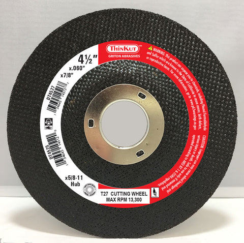 DT4527 4-1/2″x 0.060″x 7/8″ T-27 METAL Cutting (10/pack)