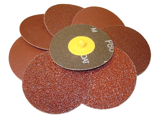 Quick Change Sanding Discs, Type 3 Roll-on Hub (50/bag for 2", 25/bag for 3")